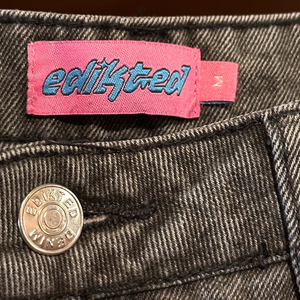 Edikted Charcoal Denim Pants
